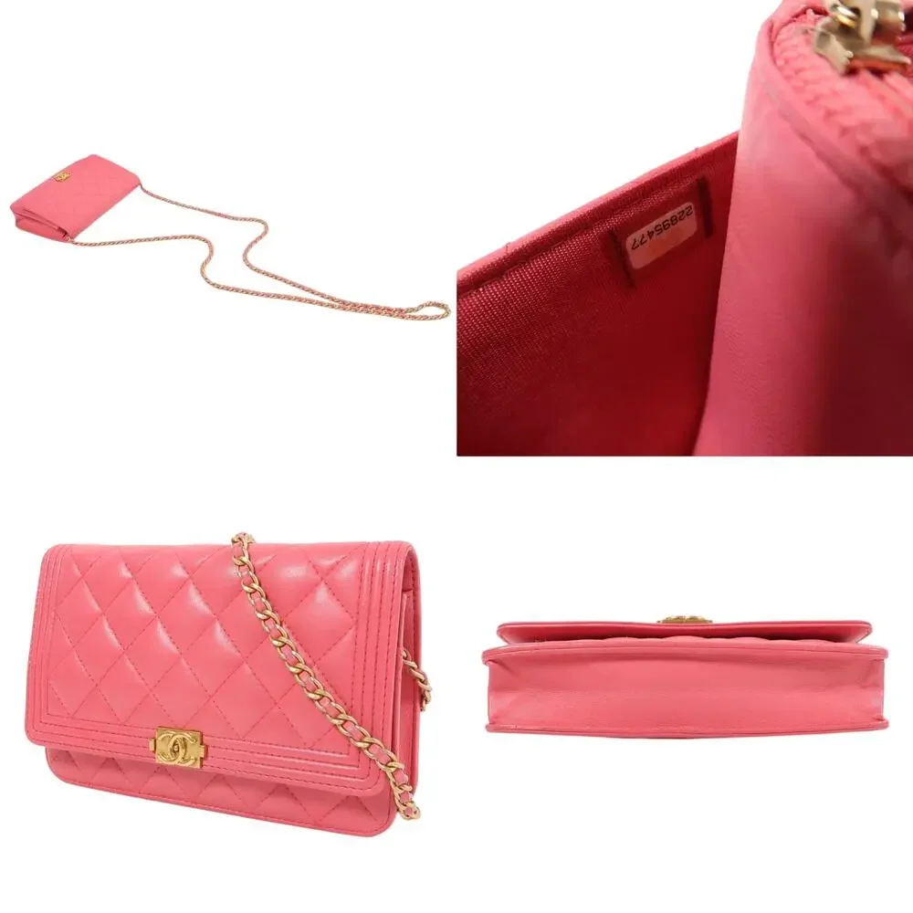 💎✨BEAUTIFUL✨💎Authentic CHANEL CC Boy Woc Crossbody Bag Pink 2016-2017 - Picture 4 of 5